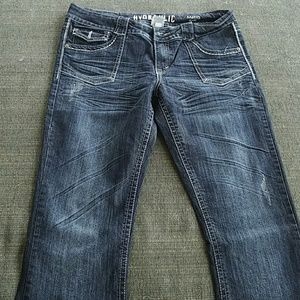 Hydraulic Metro Flare destressed jeans